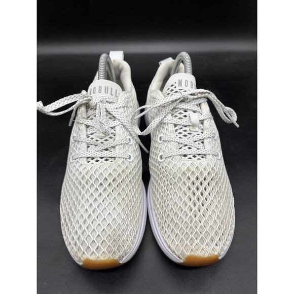 NOBULL Shoes Womens Size 8.5 Men 7 Diamond Mesh Knit Runner Crossfit White - Picture 3 of 7